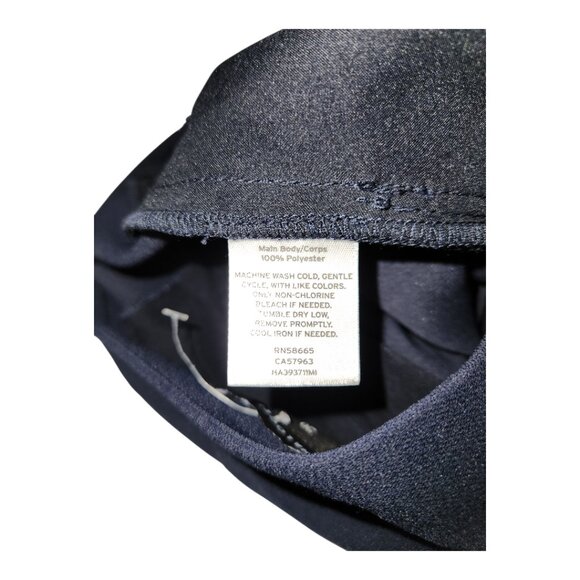 Halogen Wide Leg Crop Dress Pants Womens 20 Navy Blue Crepe Casual Office 0510 - Picture 5 of 5